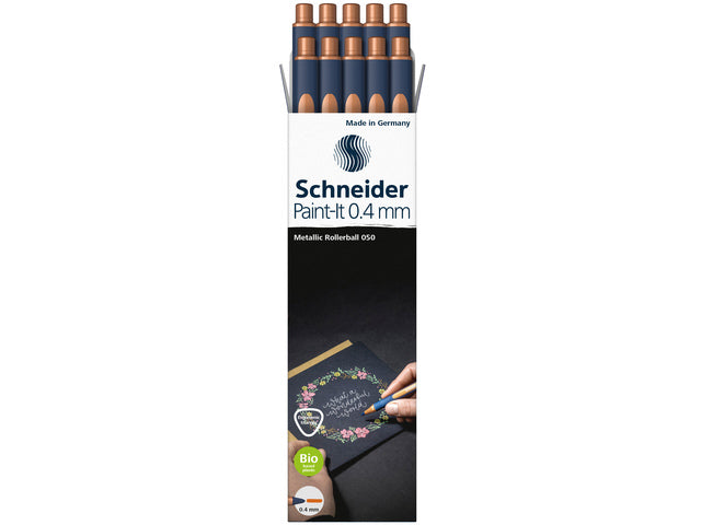 Metallic rollerball Schneider Paint-it 050 0.4mm koper metallic