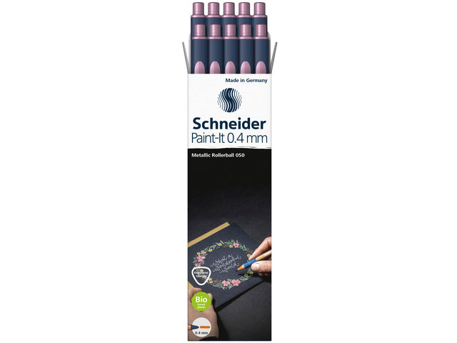 Metallic rollerball Schneider Paint-it 050 0.4mm roze metallic