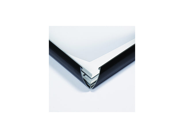 Kliklijst Seco A4 zwart 25mm Aluminium frame, anti-glans PVC voorkant