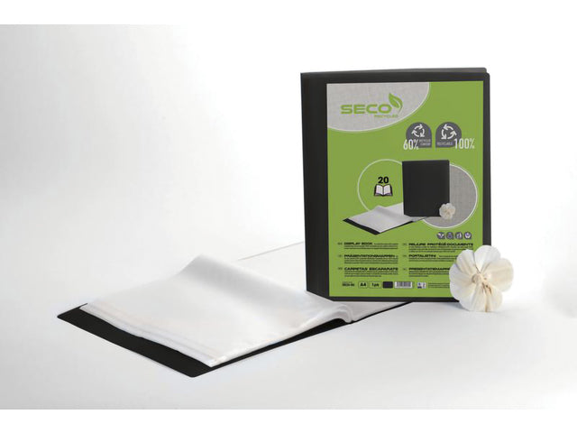 Showalbum Seco zwart 20 tas biologisch afbreekbaar, 50 micron