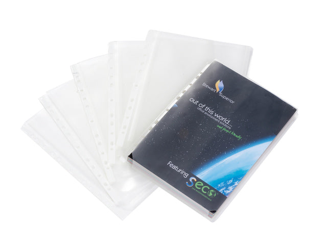 Insteekkaart Seco A4 extra breed biologsich afbreekbaar, Transparant 170 micron. Pak 10stuks