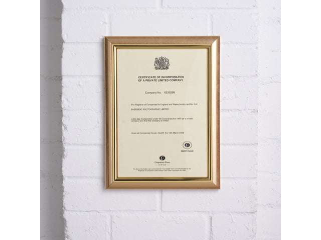 Fotolijst Seco A4 goud plexiglas