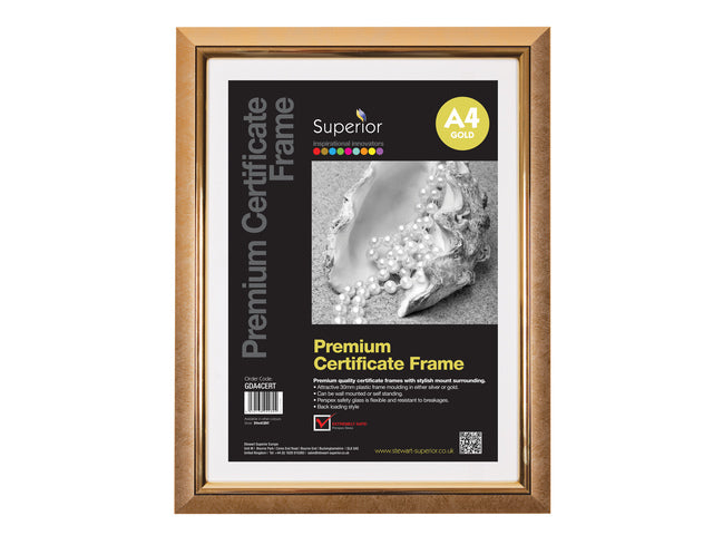 Fotolijst Seco A4 goud plexiglas