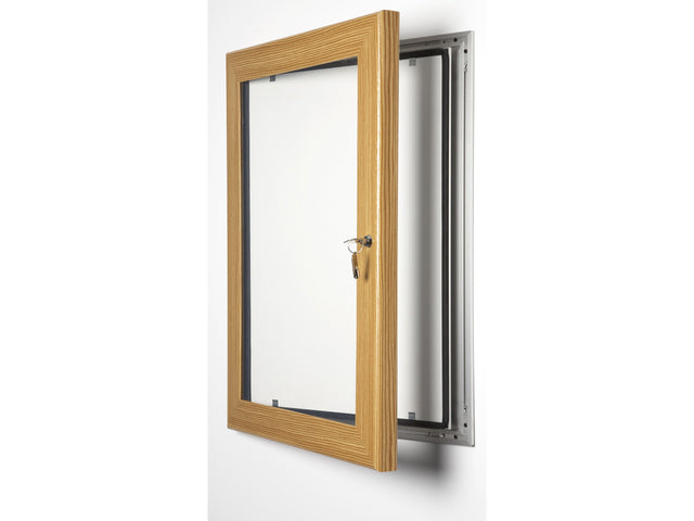 Posterlijst Seco A4 Perspex licht hout afsluitbaar