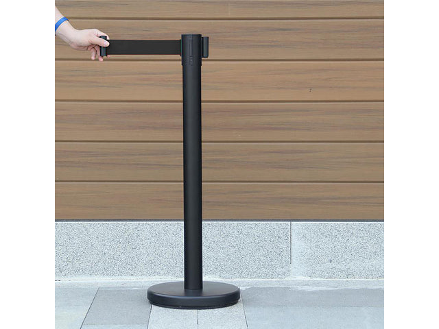 Afzetpaal Seco zwart met koord. Setbusje 2