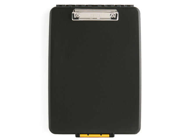 Klembord Seco A4 zwart met opbergvak. Slank