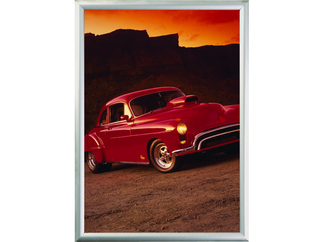 Kliklijst Seco A4 25mm aluminium frame, antiglans PVC voorkant