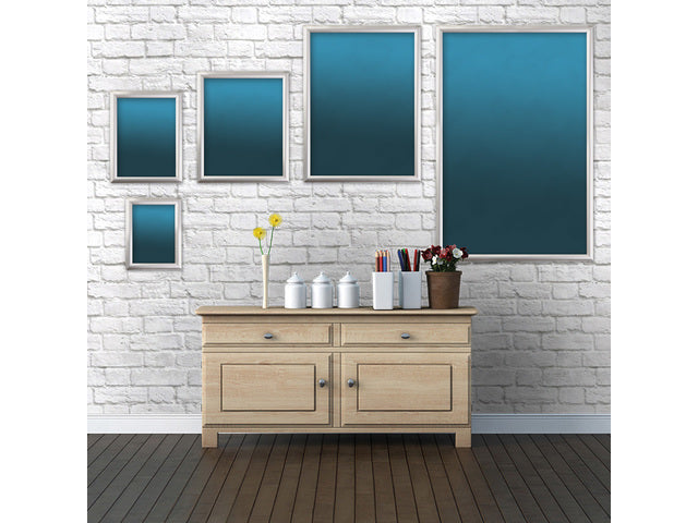 Kliklijst Seco A4 25mm aluminium frame, antiglans PVC voorkant