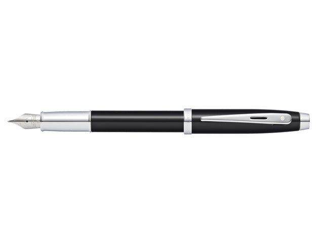 Vulpen SHEAFFER 100 E9338 M Schwarz glänzend lackiert verchromt