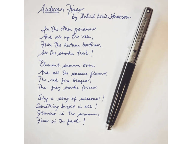 Rollerball SHEAFFER 300 E9314 Schwarzer Schaft Chromkappe verchromt