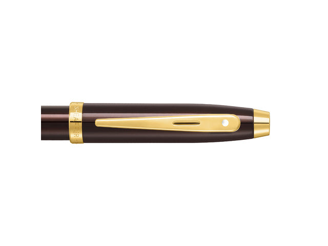 Tintenroller SHEAFFER 100 E9370 Kaffeebraun PVD Gold