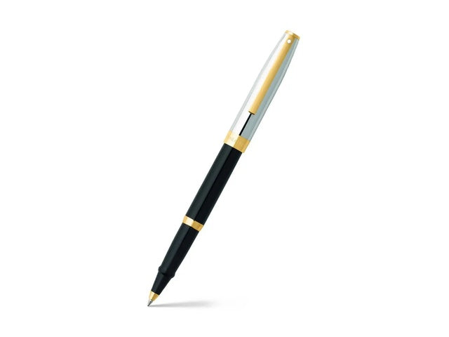 Rollerball SHEAFFER Sagaris Glanzende zwarte chromen dop met gouden afwerking