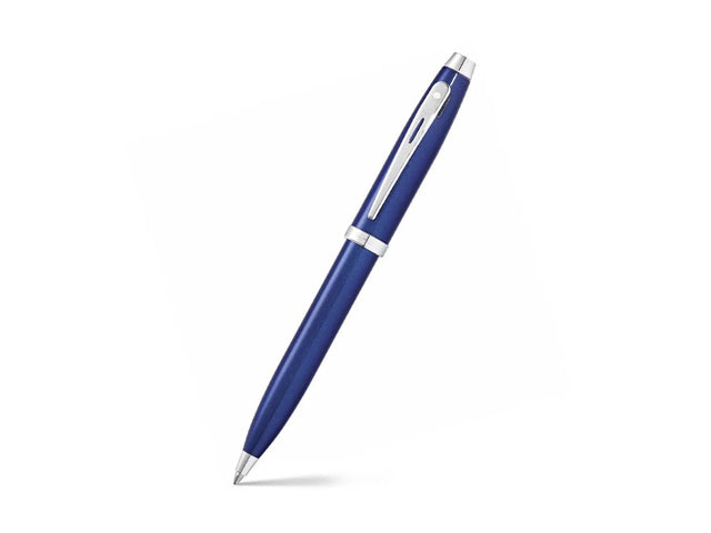 Kugelschreiber SHEAFFER 100 E9339 Blauer Lack glänzend verchromt