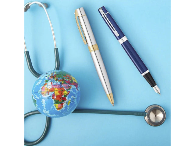 Kugelschreiber SHEAFFER 300 E9342 Helles Chrom, Goldton