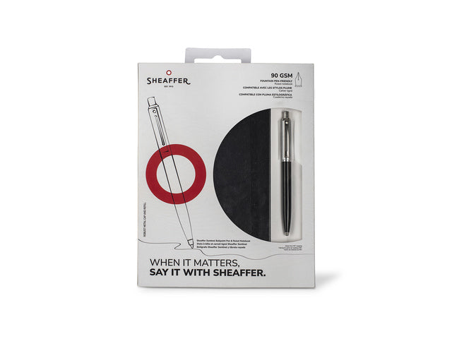 Balpen Geschenkset SHEAFFER 321 Sentinel schwarz mit A5-Notizbuch