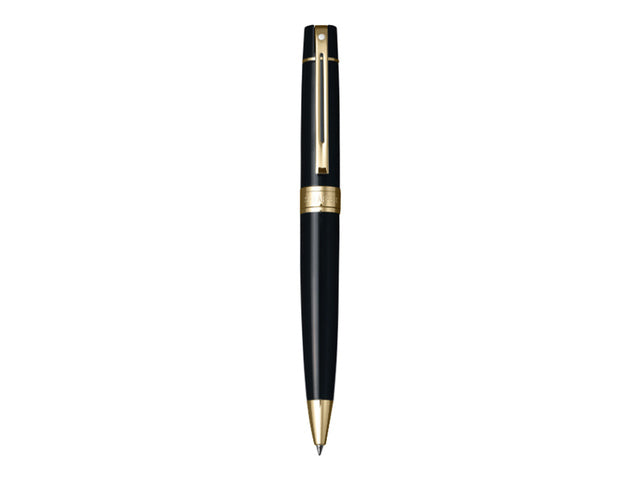 Balpen-Geschenkset Sheaffer 300 Balpen-Geschenkset SHEAFFER 300 G9325 Heller Chrom-Goldton mit Ledergriff
