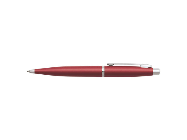 Kugelschreiber-Geschenkset SHEAFFER VFM G9403 übermäßig rot verchromt F mit A6-Notizbuch