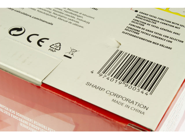 Rekenmachine Sharp EL1750V grijze print