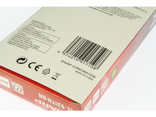 Calculator Sharp EL531THGR zwart-groen wetenschappelijk