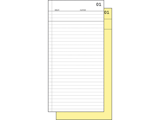 Bestel/commissieboekje Sigel Expres met carbon 2x50 blad
