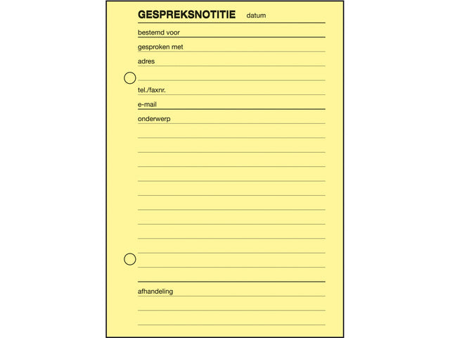Gespreksnotitieblok Sigel Expres A6 100 blad