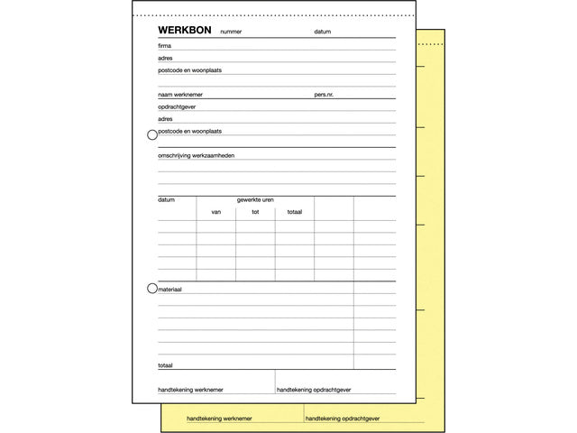 Werkbonblok Sigel Expres A5 zelfkopiërend 2x50 blad