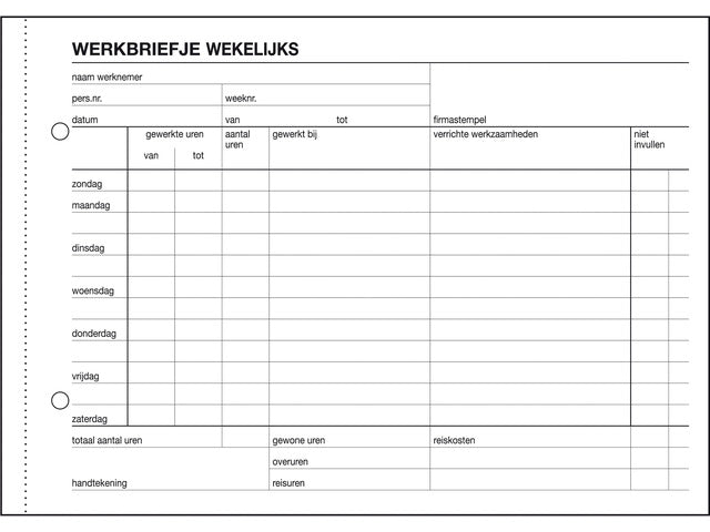 Werkbriefje Sigel Expres A5 gedeeltelijk 50 blad