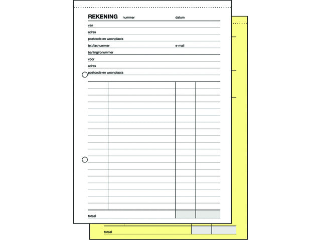 Rekeningblok Sigel Expres zelfkopiërend A5 2x50 blad