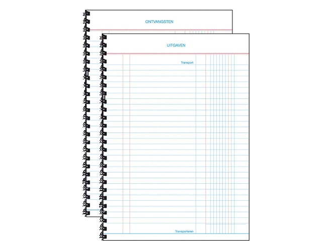 Spiraalgebonden kasboek Sigel A5 staand 50 blad