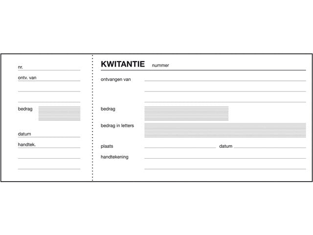Kwitantieboekje Sigel Expres 84x205mm blok a 100 blad