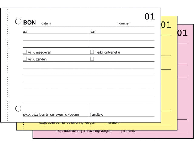 Bonboekje Sigel Expres A6 met carbonblok a 3x50 blad