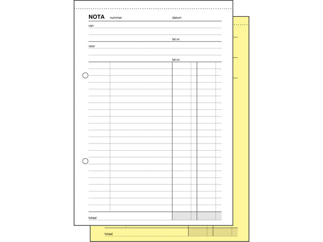 Nota kopieblok Sigel Expres zelfkopiërend A5 2x50 blad