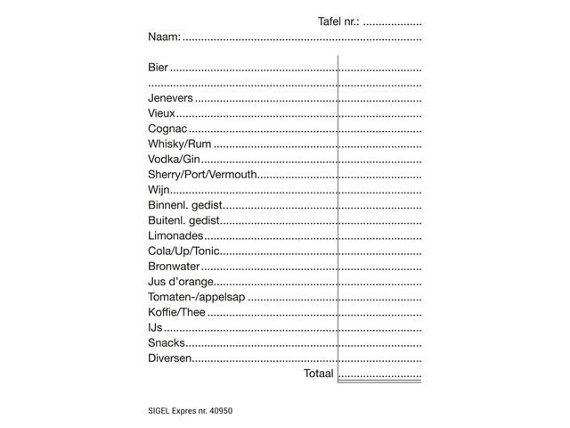 Barbon Sigel Expres A6 100 vel. Pak a 10 stuks