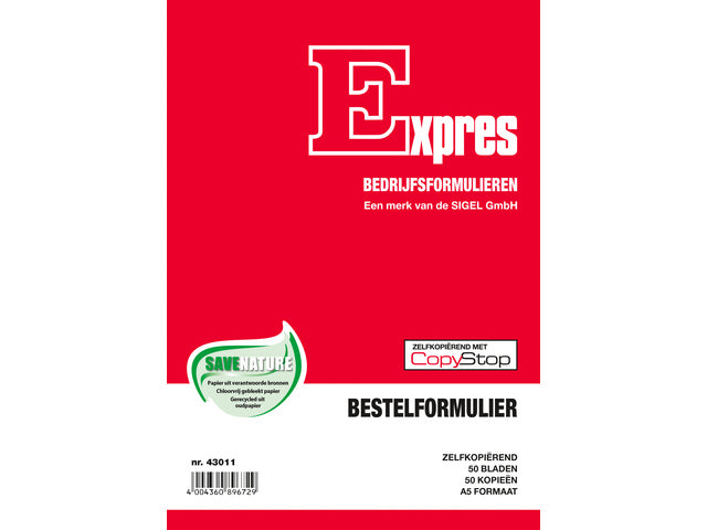 Bestelformulier Sigel Expres A5 zelfkopiërend 2x50 blad