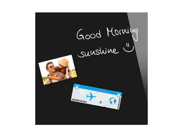Glasmagneetbord Be!Board 450x450mm zwart