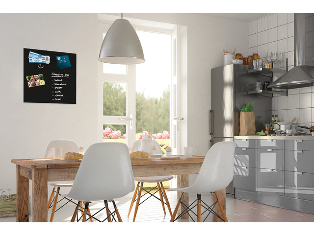 Glasmagneetbord Be!Board 450x450mm zwart
