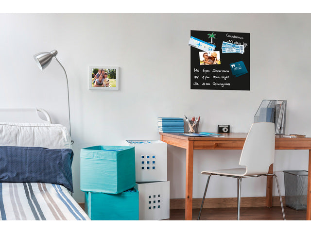 Glasmagneetbord Be!Board 450x450mm zwart