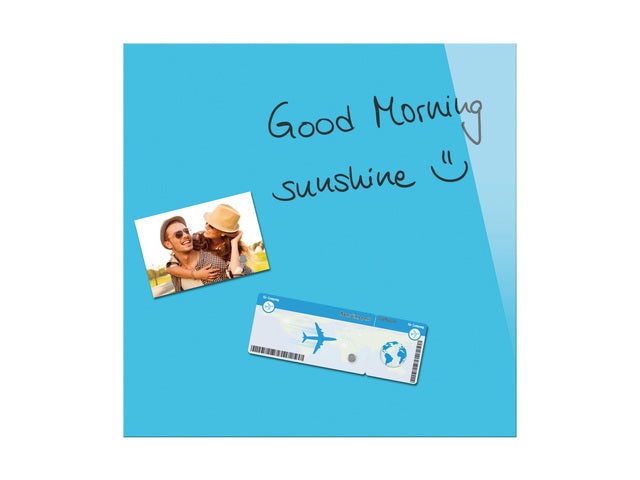 Glasmagneetbord Be!Board 450x450mm blauw