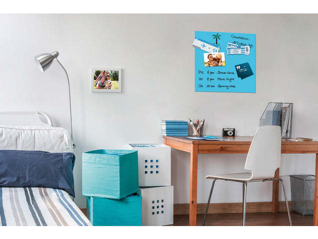 Glasmagneetbord Be!Board 450x450mm blauw