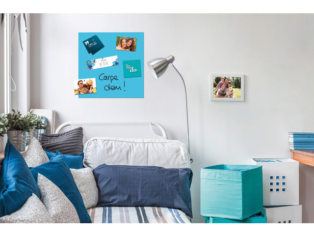 Glasmagneetbord Be!Board 450x450mm blauw