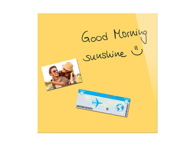 Glasmagnetbord Be!Board magnetisch 450x450x9mm 2 Magnete + Befestigungsmaterial