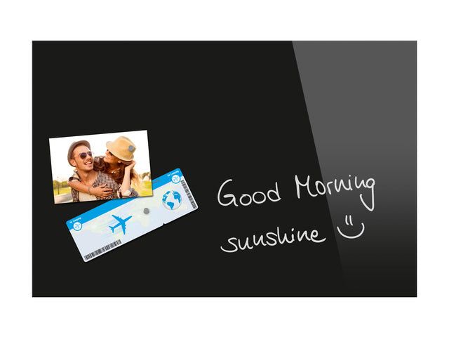 Glasmagneetbord Be!Board 600x400mm zwart