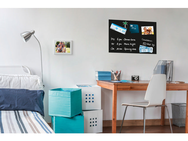 Glasmagneetbord Be!Board 600x400mm zwart