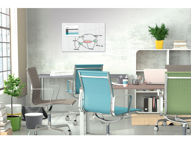 Glasmagneetbord Be!Board 900x600mm wit