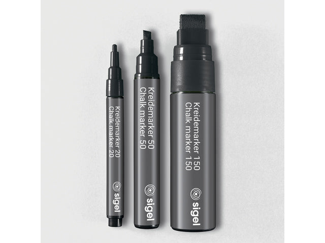 Krijtstift Sigel 1stuk zwart pruik punt 1-5 mm