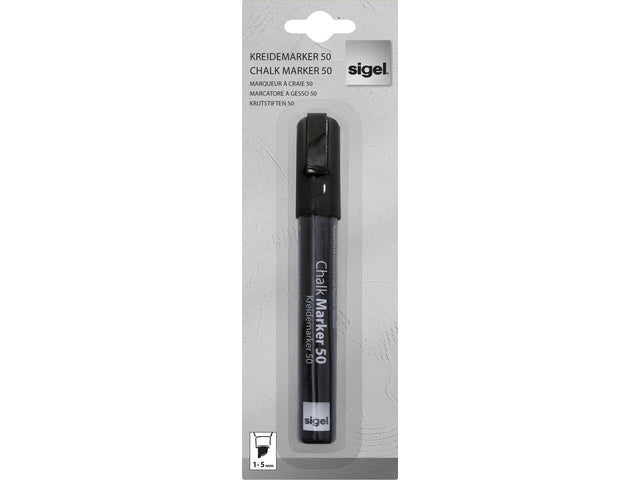 Krijtstift Sigel 1stuk zwart pruik punt 1-5 mm