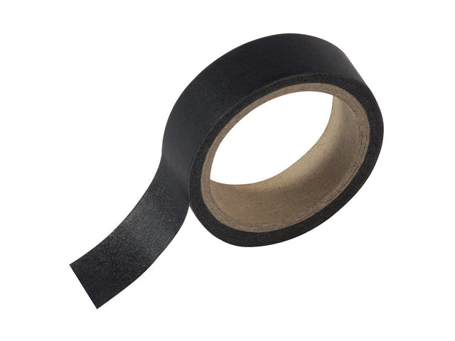 Afplaktape Sigel zwart rol 10mm 16meter