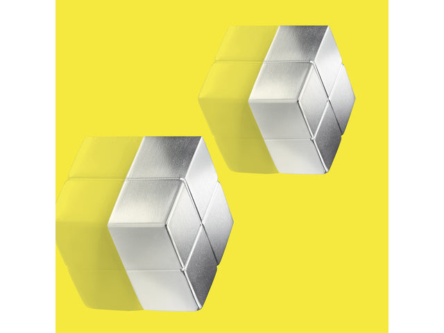 Magneten Sigel voor glasbord set 2stuks zilverkleurig C10 Extra sterk 20x10x20mm