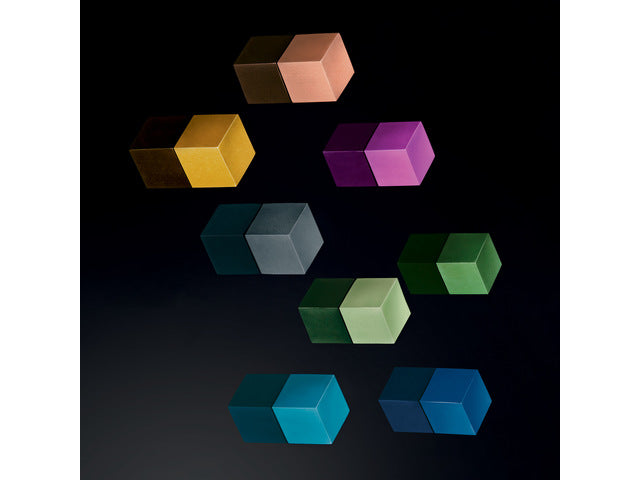 Magnetaufkleber für Glasbord-Set, 3 Farben, C5, 11 x 11 x 11 mm, Silber/Silber/Gold