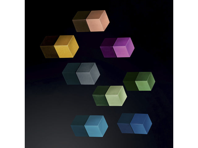 Magnetaufkleber für Glasbord-Set, 3 Farben, C5, 11 x 11 x 11 mm, Türkis, Rosa und Hellgrün